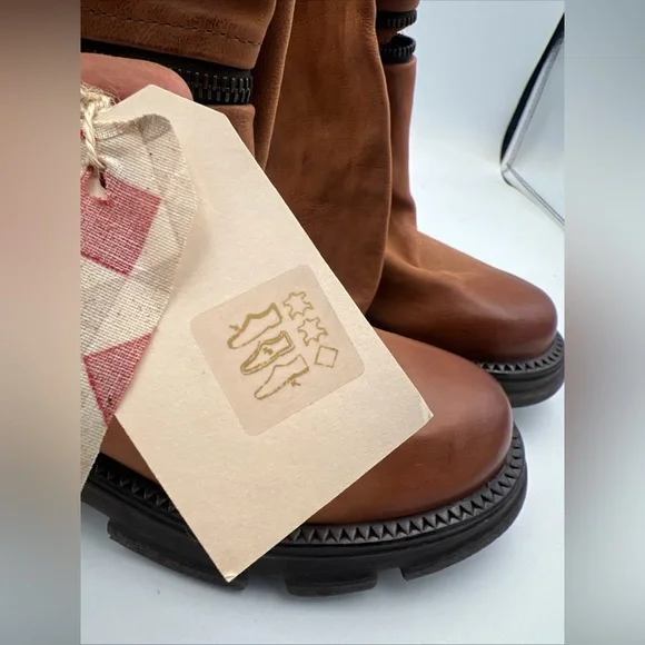A.S.98 Larrie Convertible Boot Women’s Size 8 EU39 Whiskey Brown Leather NWT - Picture 3 of 13